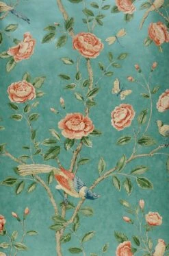 Tapete Majorelle Minttürkis Schimmer