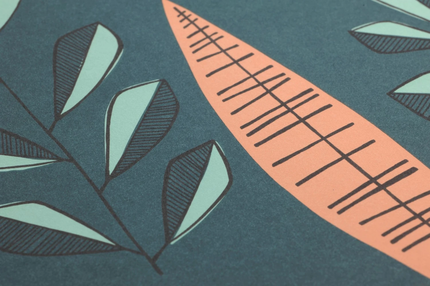 Tapete Garden City Blaugrün 5 Tapete Garden City Blaugrün – Bild 3