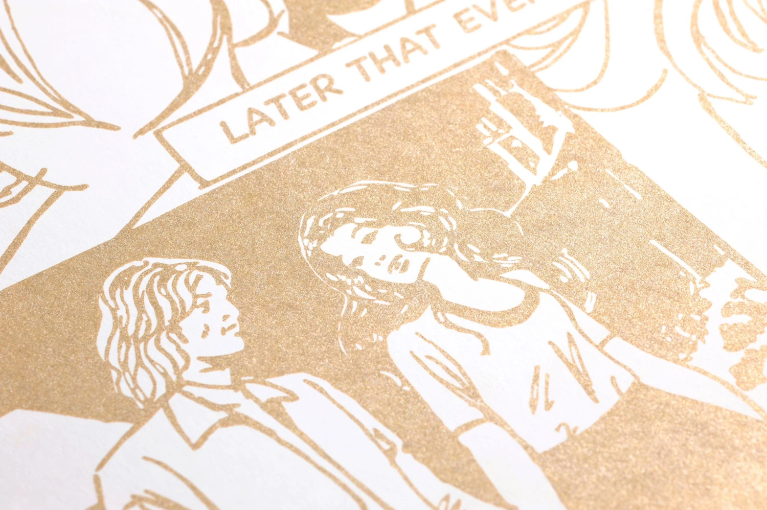 Tapete Comic Love Perlgold 5 Tapete Comic Love Perlgold – Bild 3