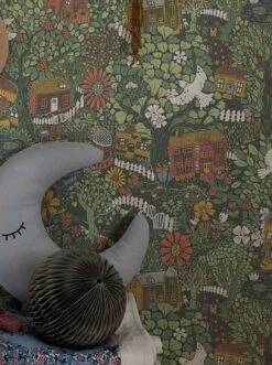 Tapete Birgitta Grüntöne