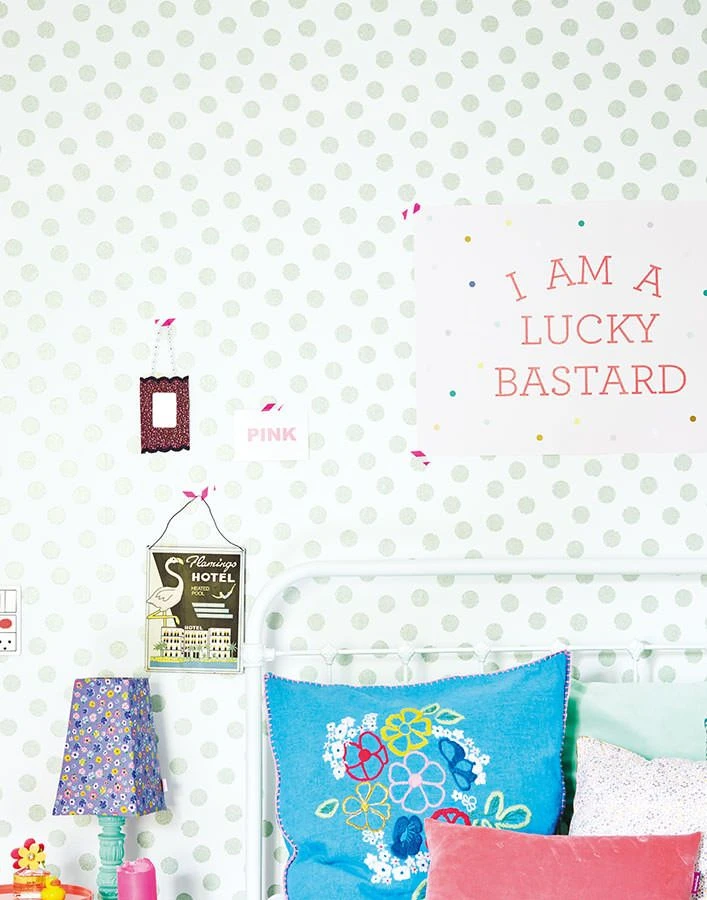 Tapete Corbetta Pastellgrün Glitzer 3 Tapete Corbetta Pastellgrün Glitzer