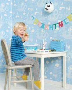 Tapete Drakhimlen Hellblau