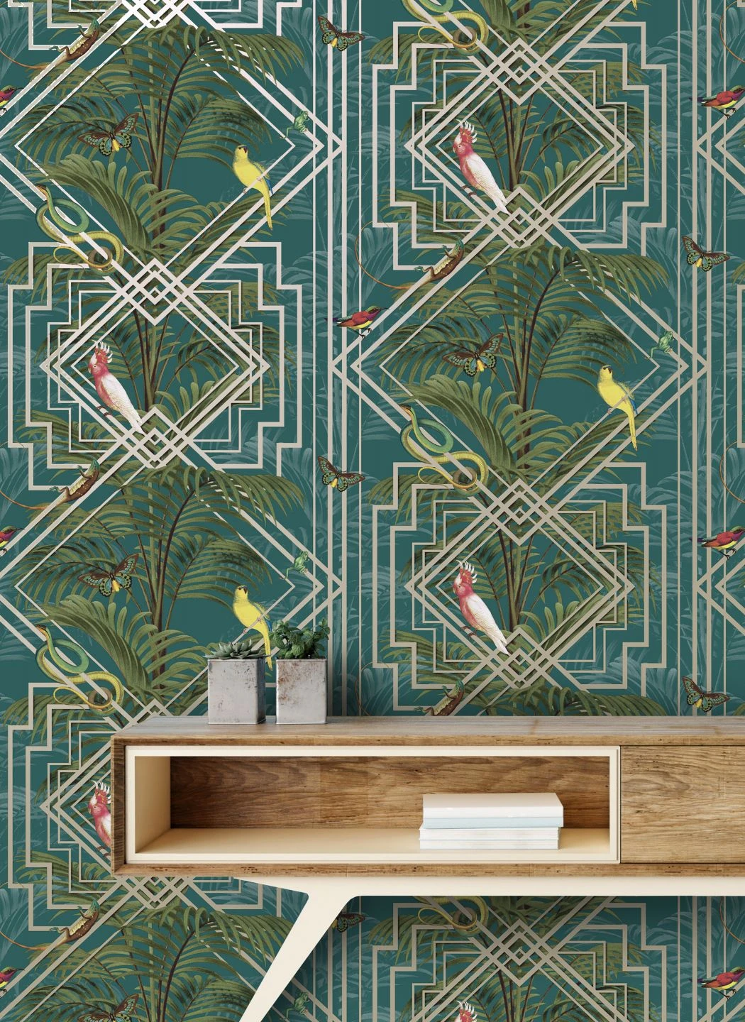 Tapete Grace Wasserblau 3 Tapete Grace Wasserblau