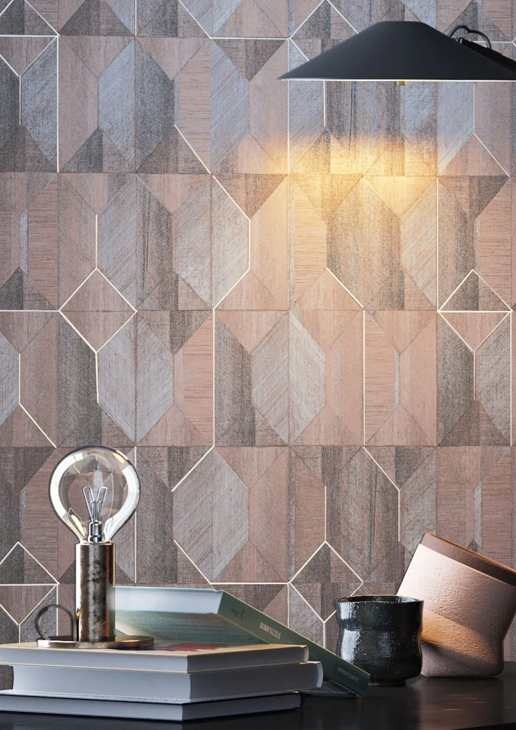 Tapete Moura Blaugrau 3 Tapete Moura Blaugrau