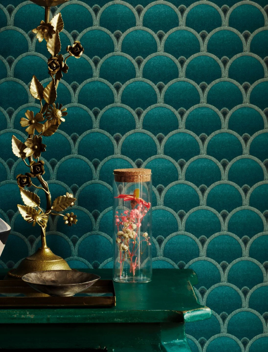 Tapete Moxie Blaugrün 3 Tapete Moxie Blaugrün