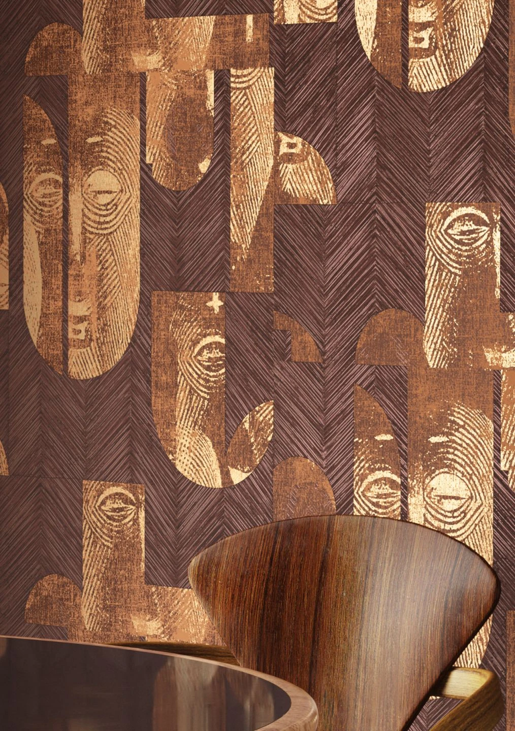 Tapete Orest Nussbraun 3 Tapete Orest Nussbraun