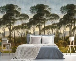 Wandbild Pine Trees Grüntöne -Wallpaper-Featured-Store Pine Trees B 390801 2880x1440