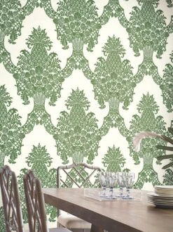 Tapete Pineapple Damask Grün 9 Tapete Pineapple Damask Grün -Wallpaper-Featured-Store Pineapple Damask B 790411 2880x1440
