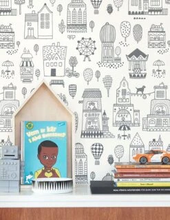 Tapete Small Town Weiss -Wallpaper-Featured-Store Small Town B 389173 2880x1440