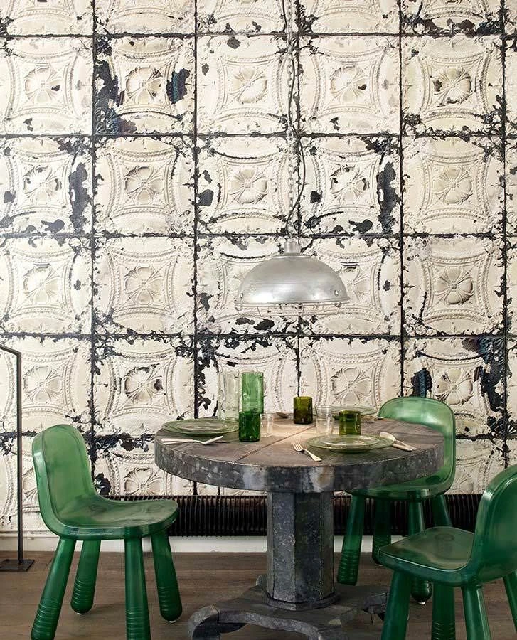 Tapete Brooklyn Tins 01 Elfenbein 5 Tapete Brooklyn Tins 01 Elfenbein – Bild 3